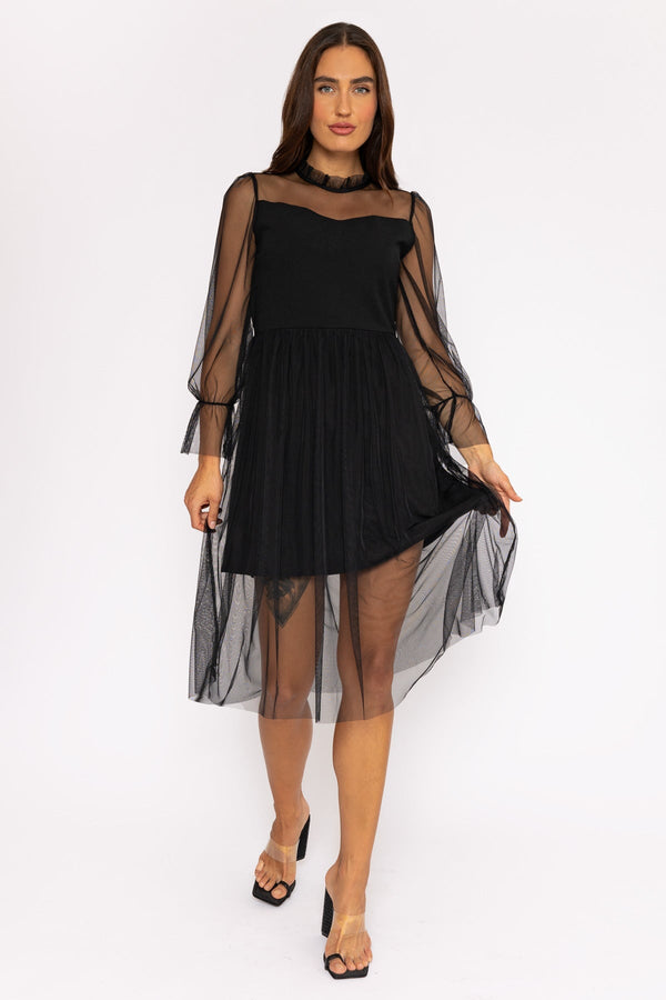 Carraig Donn Minnie Midi Dress in Black
