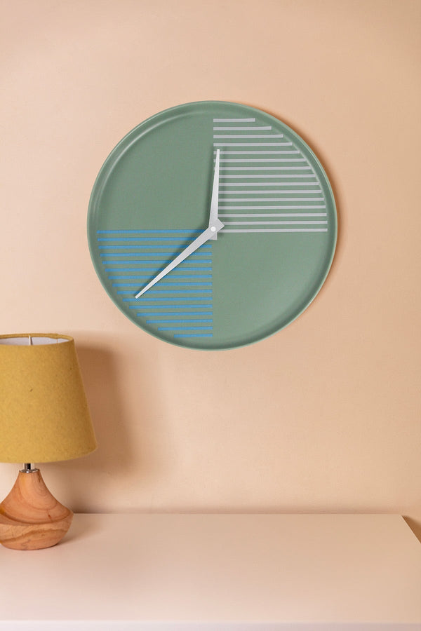 Carraig Donn Modern Ceramic Blue Wall Clock
