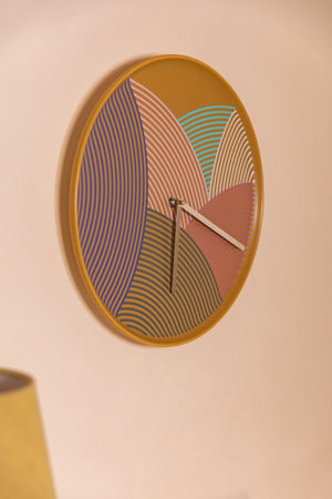 Carraig Donn Modern Ceramic Mustard Wall Clock