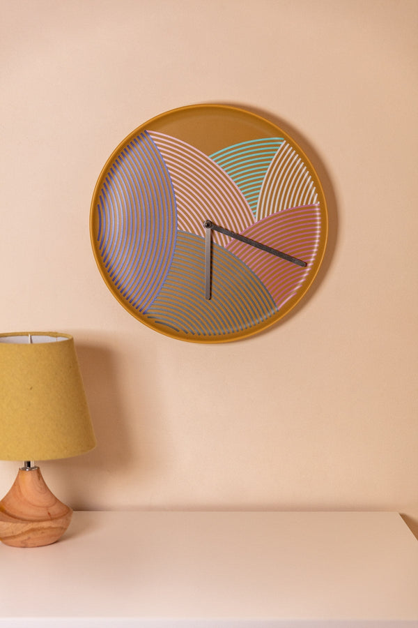 Carraig Donn Modern Ceramic Mustard Wall Clock