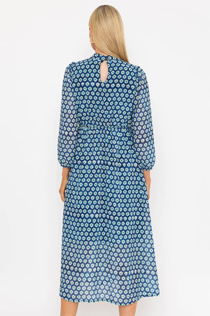Carraig Donn Mollie Midi Dress in Navy Print
