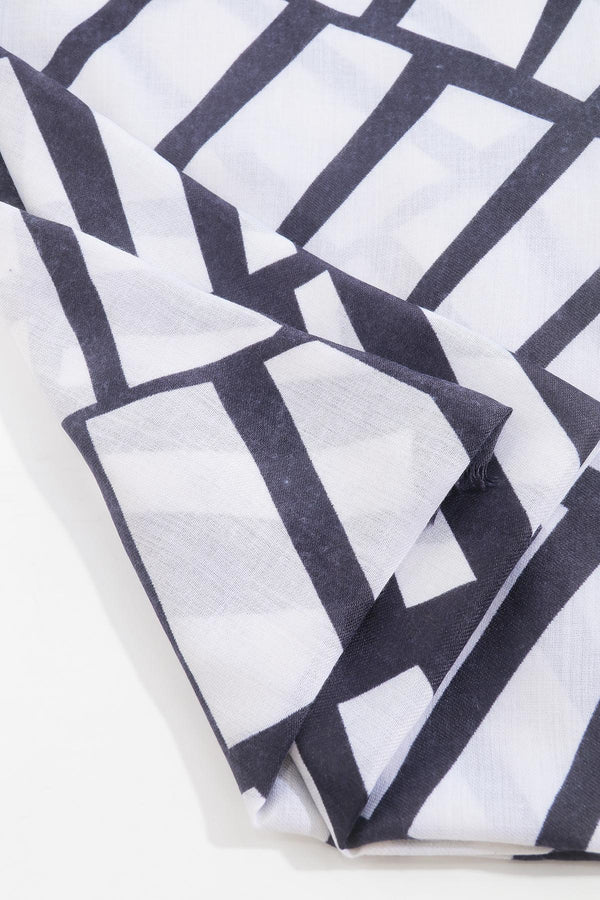Carraig Donn Mono Print Scarf in Black