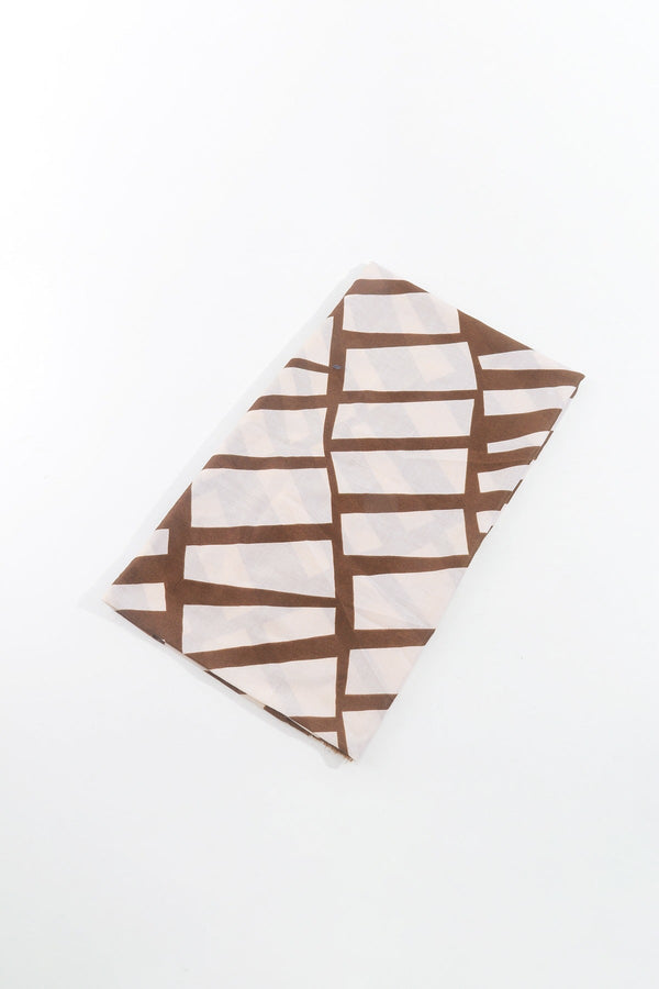 Carraig Donn Mono Print Scarf in Brown