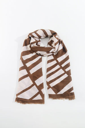 Carraig Donn Mono Print Scarf in Brown