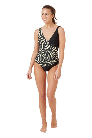 Carraig Donn Monochrome Wrap Swimsuit
