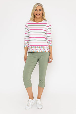 Carraig Donn Multi Printed Breton Top