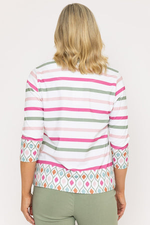 Carraig Donn Multi Printed Breton Top