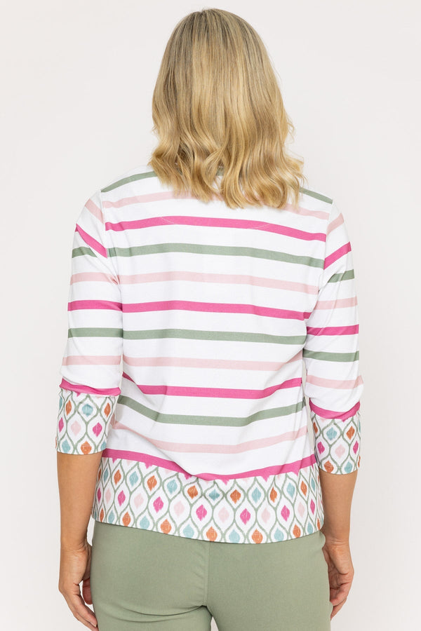 Carraig Donn Multi Printed Breton Top