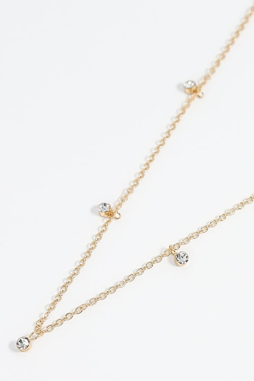Multi Stone Necklace in Gold