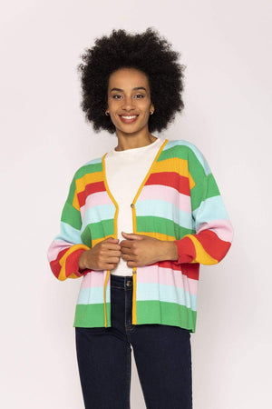 Carraig Donn Multi Stripe Cardigan