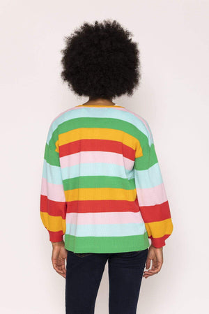 Carraig Donn Multi Stripe Cardigan