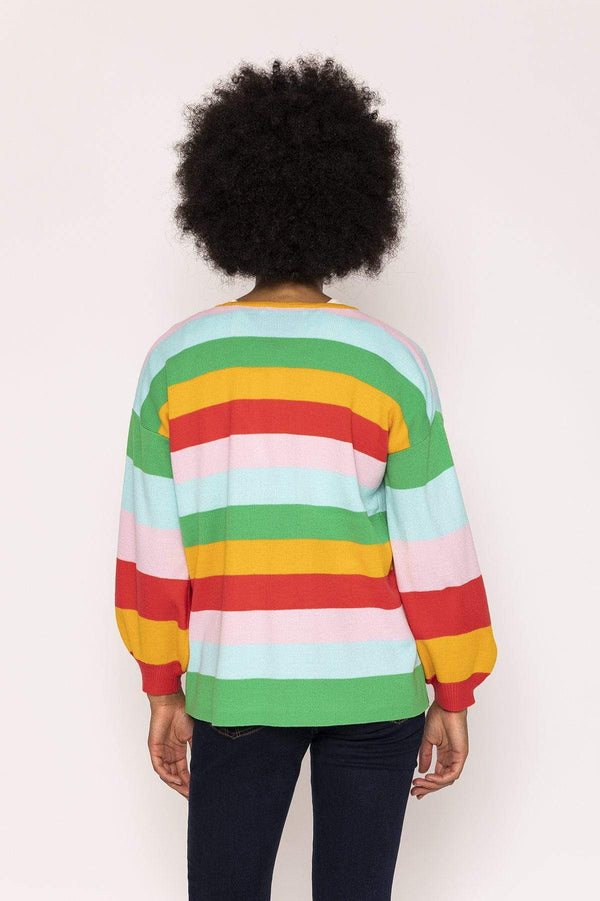 Carraig Donn Multi Stripe Cardigan