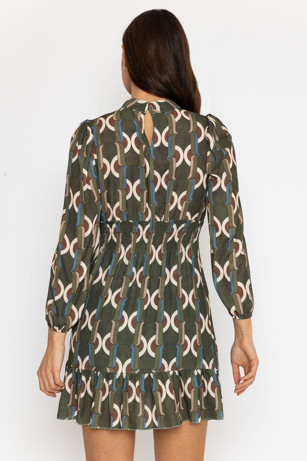 Carraig Donn Nadia Mini Dress in Khaki