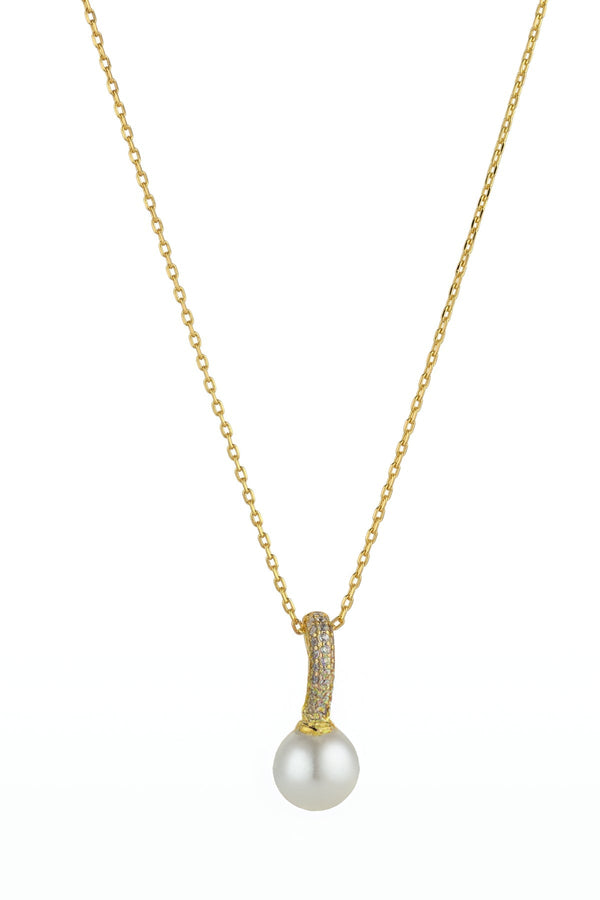 Carraig Donn Nalani Gold Pearl Pendant Necklace