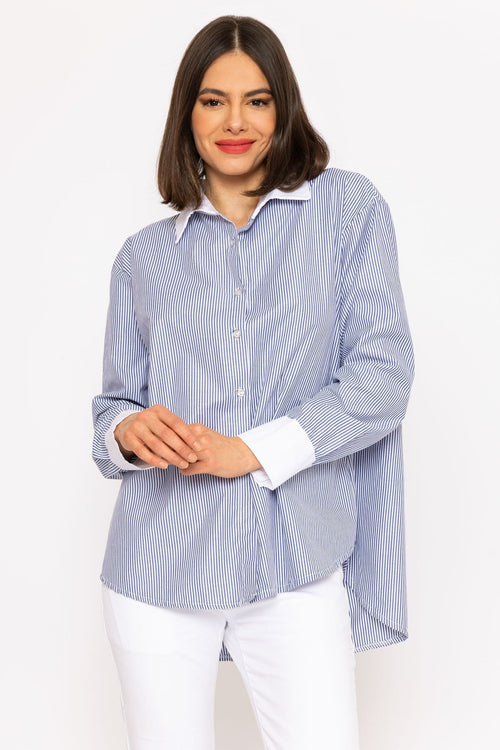 Navy Candy Striped Shirt