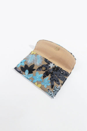 Carraig Donn Navy Embellished Clutch Bag