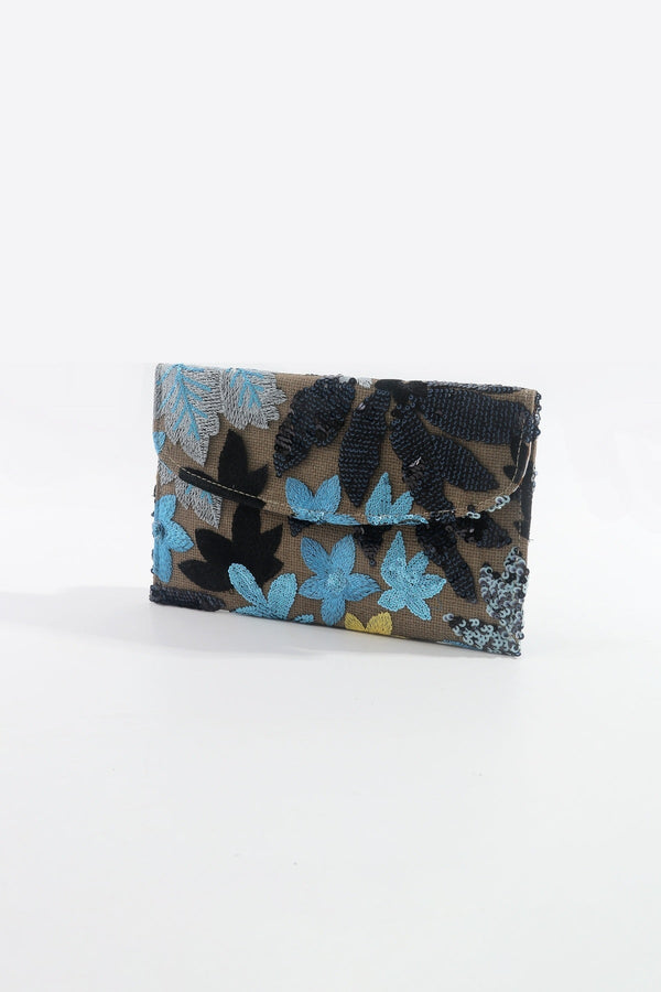 Carraig Donn Navy Embellished Clutch Bag