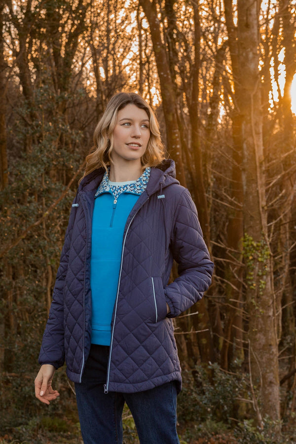 Carraig Donn Navy Lightweight Quilted Coat