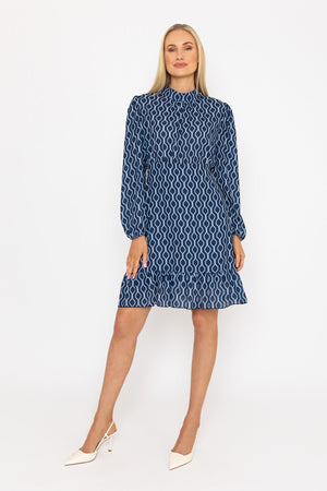 Carraig Donn Navy Long Sleeve Nadia Dress