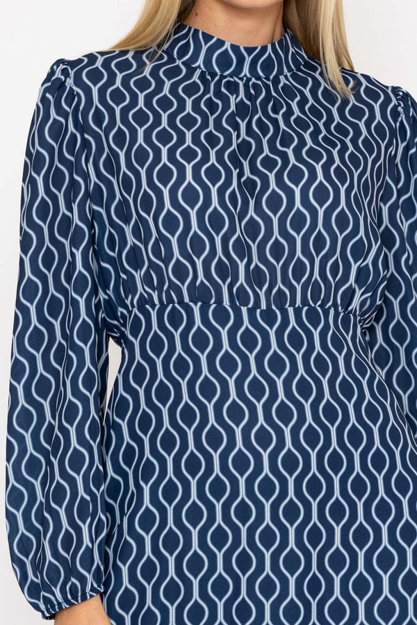 Carraig Donn Navy Long Sleeve Nadia Dress