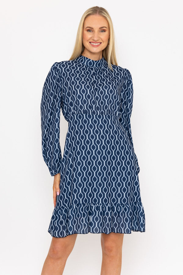 Carraig Donn Navy Long Sleeve Nadia Dress
