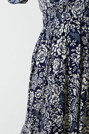 Carraig Donn Navy Printed Midi Dress
