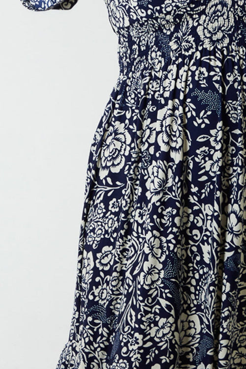 Carraig Donn Navy Printed Midi Dress