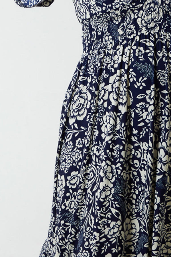 Carraig Donn Navy Printed Midi Dress