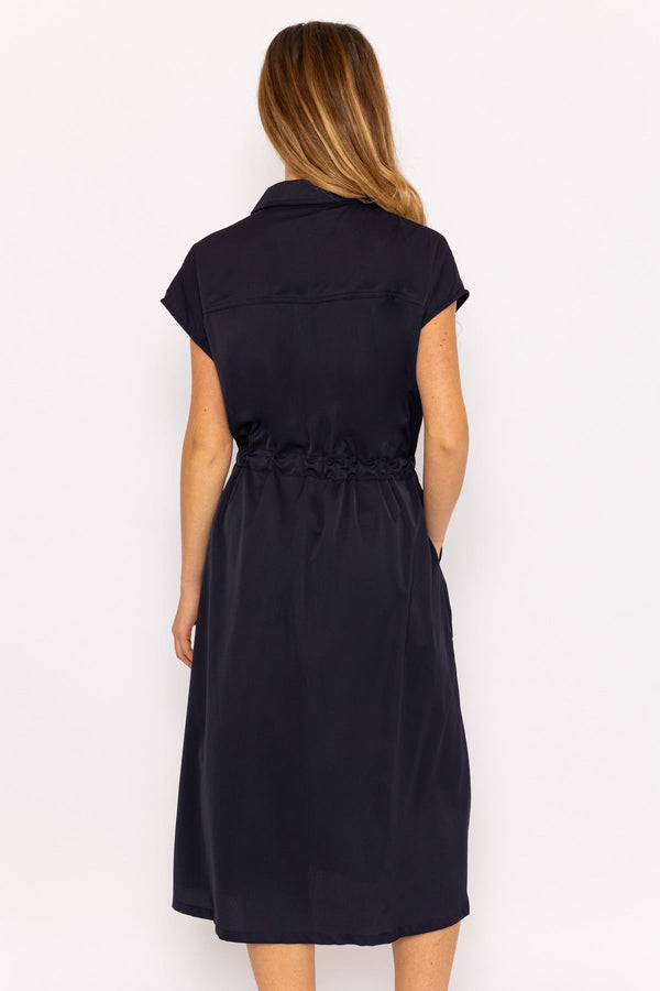 Carraig Donn Navy Utility Shirt Dress