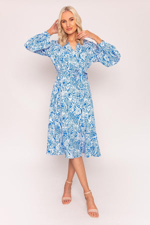 Carraig Donn Norah Dress in Blue Print