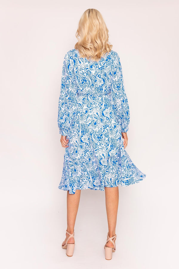 Carraig Donn Norah Dress in Blue Print