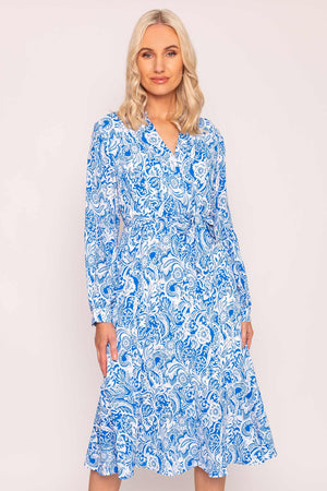 Carraig Donn Norah Dress in Blue Print