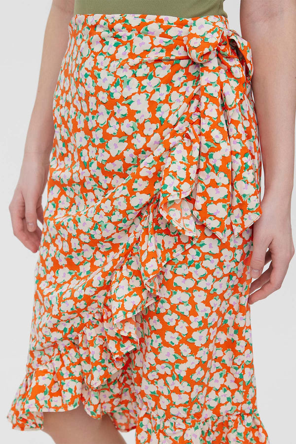 Carraig Donn Olea Skirt in Red Print