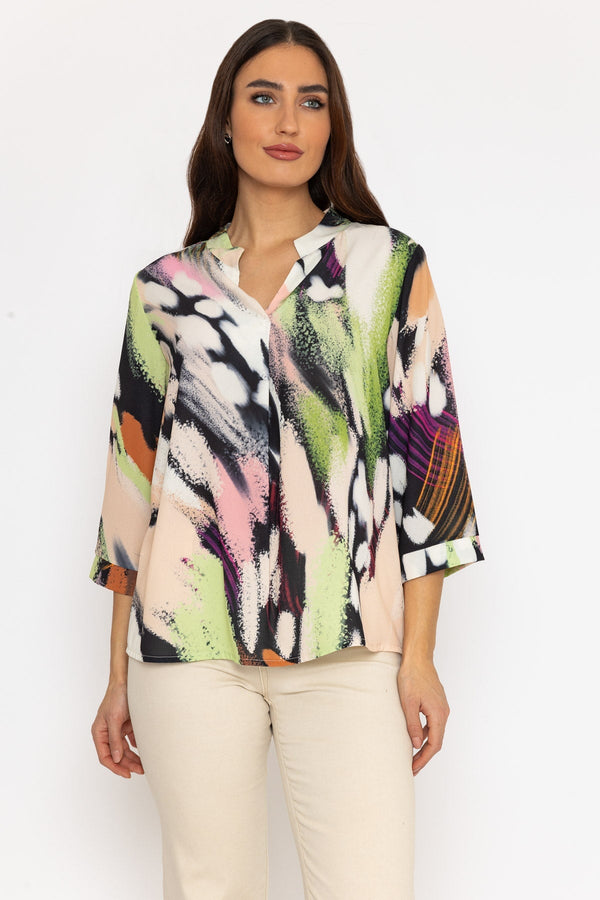Carraig Donn Olivia Top in Multi Print