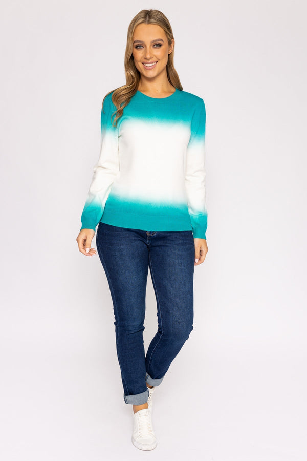 Carraig Donn Ombre Crew Neck in Green
