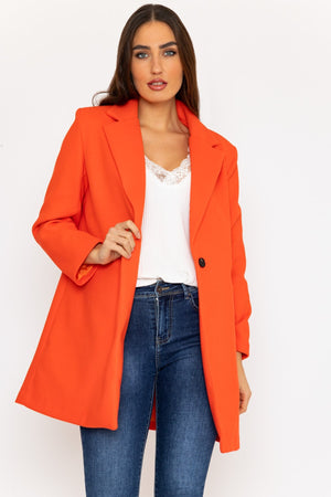Carraig Donn One Button Coat in Orange