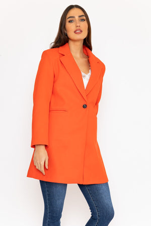 Carraig Donn One Button Coat in Orange