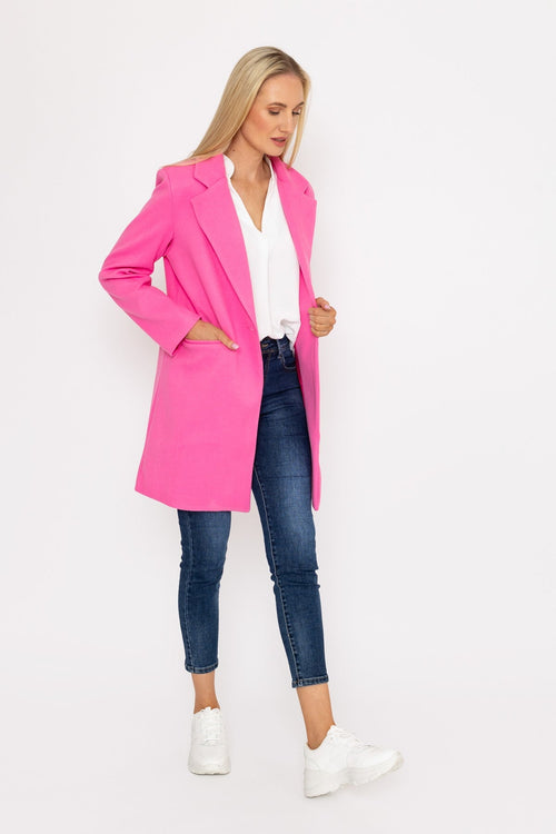 Carraig Donn One Button Coat in Pink