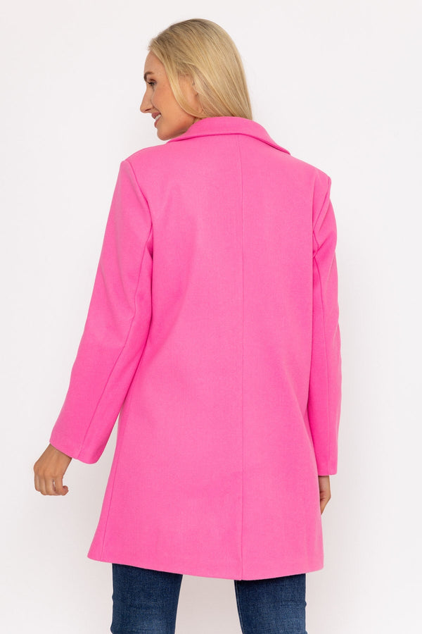 Carraig Donn One Button Coat in Pink
