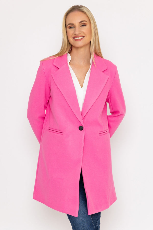 Carraig Donn One Button Coat in Pink