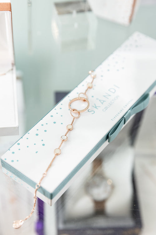 Open Hoop Bracelet in Rose Gold