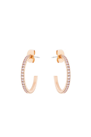 Carraig Donn Open Hoop Earrings in Rose Gold
