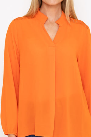 Carraig Donn Orange Lace Back Blouse