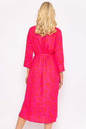 Carraig Donn Orange Printed Viscose Shirt Dress