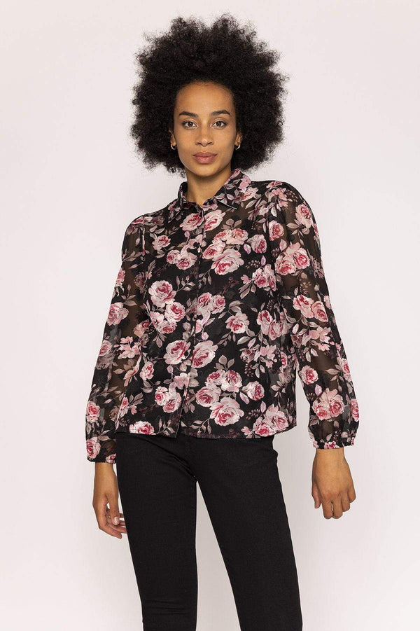 Carraig Donn Organza Floral Blouse in Print