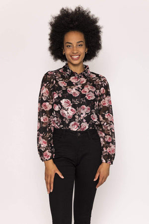 Carraig Donn Organza Floral Blouse in Print
