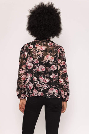 Carraig Donn Organza Floral Blouse in Print