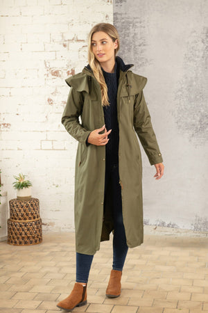 Carraig Donn Outback Full Length Waterproof Raincoat in Fern
