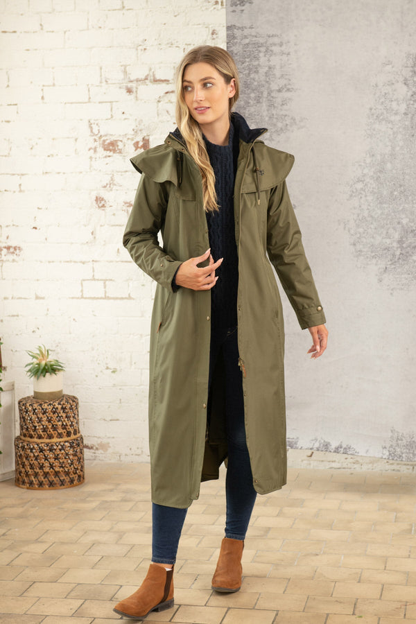 Carraig Donn Outback Full Length Waterproof Raincoat in Fern