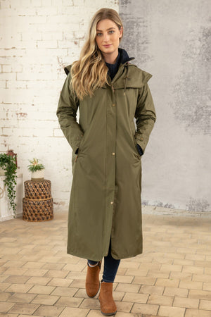 Carraig Donn Outback Full Length Waterproof Raincoat in Fern
